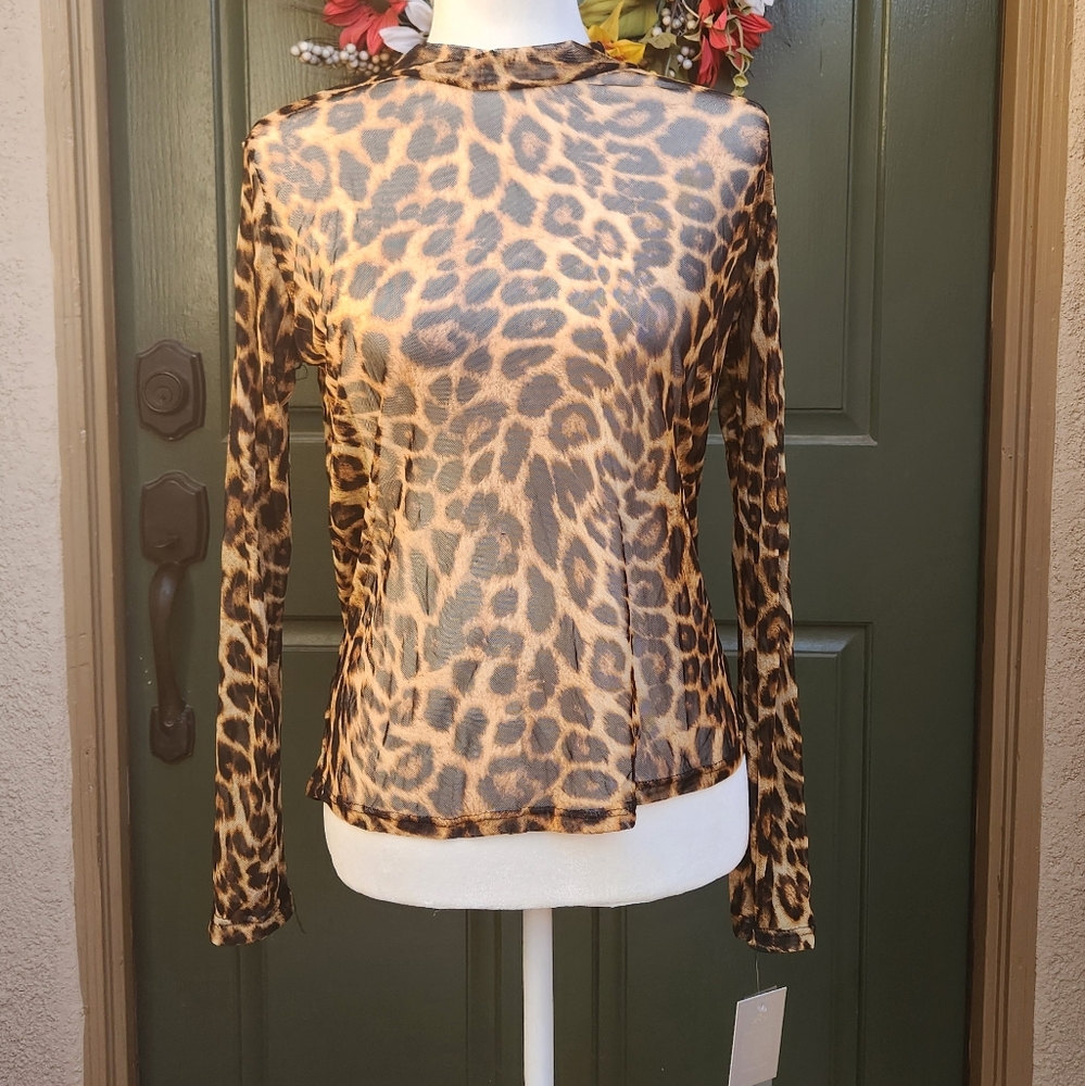 Beautiful Sexy Animal Print Top NWT